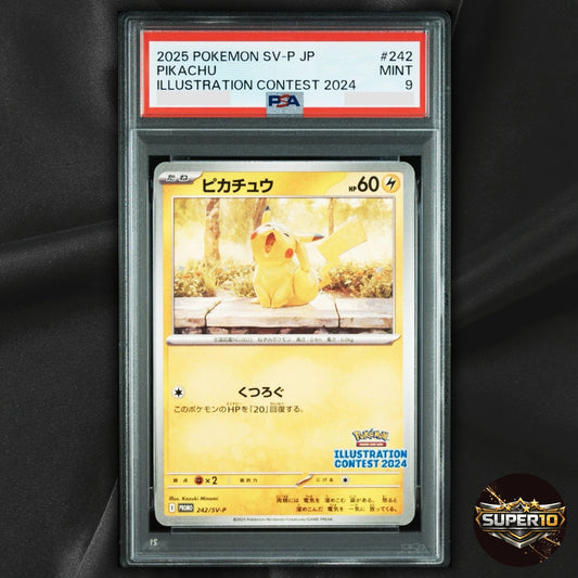 PSA 9 Pokemon Pikachu #242/SV-P Illustration Contest 2024 Japanese