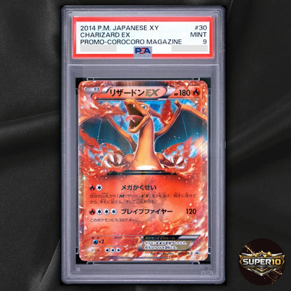 PSA 9 Charizard EX 030/XY-P PROMO CoroCoro Pokemon Japanese