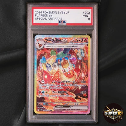 PSA 9 Flareon ex SAR 202/187 Terastal Festival sv8a Pokemon Card Japanese