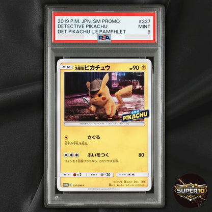 PSA 9 Detective Pikachu 337/SM-P L.E. Pamphlet Promo 2019 Japanese