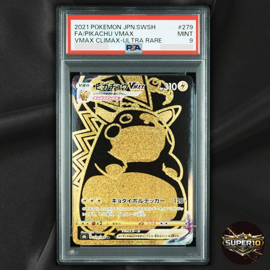 PSA 9 Pikachu VMAX UR Gold 279/184 S8b VMAX Climax Japanese Pokemon Card
