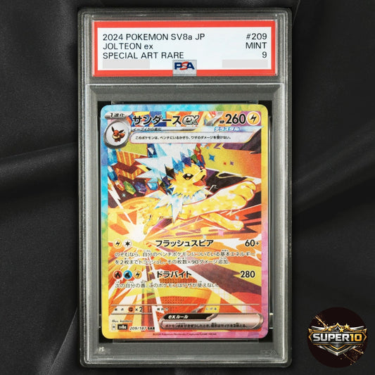 PSA 9 Jolteon ex Terastal Festival Pokemon TCG sv8a 209/187 SAR