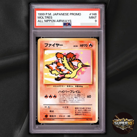 PSA 9 Pokemon Japanese Blaine's Moltres No. 146 Gym 2 Challenge Holo