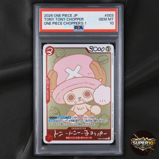 PSA 10 Chopper EB02-003 CHOPPER's 1 Comic ONE PIECE Card Japanese Promo