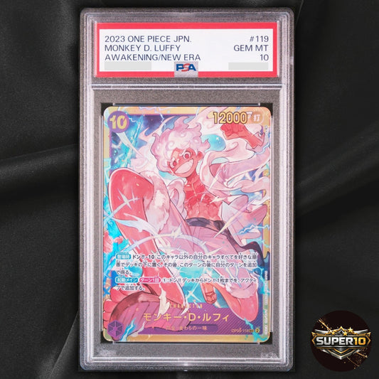 PSA 10 Monkey D. Luffy OP05-119 SEC One Piece Awakening New Era Japanese