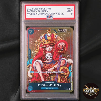 PSA 9 Monkey D Luffy P-043 Weekly Shonen Jump Promo 2023 ONE PIECE Card Japanese