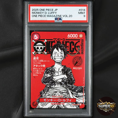 PSA 9 Monkey.D.Luffy (Magazine Promo) (JP) One Piece Promos SR ST21-014