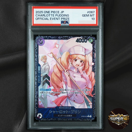 PSA 10 Charlotte Pudding R OP08-067 Flagship Battle Promo One Piece Japanese