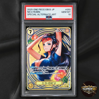 PSA 10 Nico Robin EB03-055 SP SR Parallel ONE PIECE Card Japanese