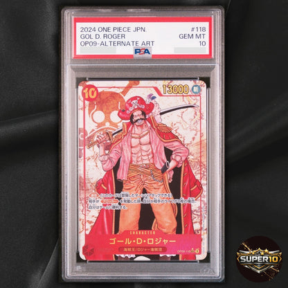 PSA 10 Gol D Roger OP09-118 SEC Emperors In The New World One Piece