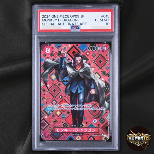 PSA 10 Monkey D.Dragon SP Alt Art OP07-015 SR Emperors in the New World ONE PIEC
