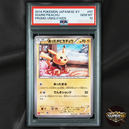 PSA 10 2014 Pokemon Japanese XY Warm Pikachu Promo Uniqlo Kids 097/XY-P