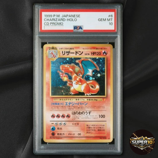 PSA 10 Charizard No.006 CD Promo 1998 Japanese Holo Pokemon TCG