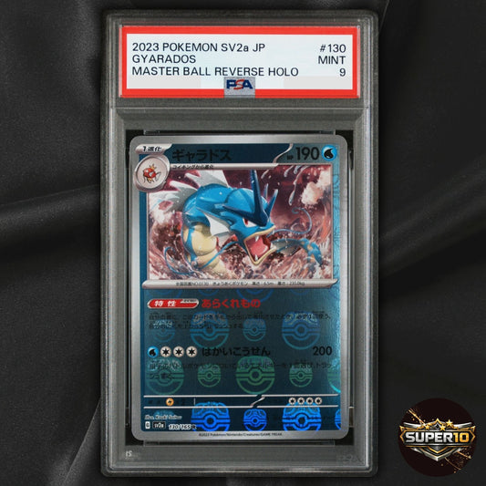 PSA 9 Gyarados Master Ball Foil R 130/165 SV2a Pokémon Card 151