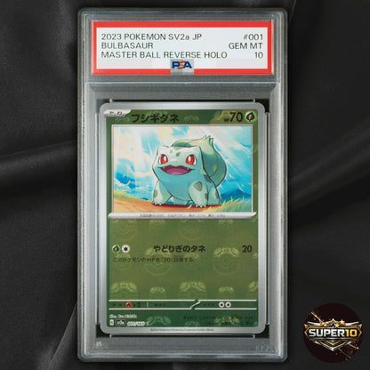 PSA 10 Bulbasaur Ivysaur 151 sv2a Master Ball 001/165 002/165