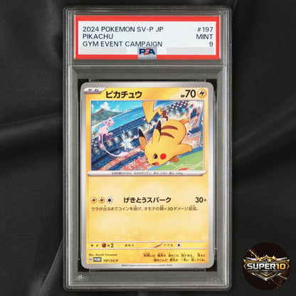 PSA 9 Pikachu 120/SV-P 197/SV-P 291/SV-P Gym Event Campaign Promo set of 3