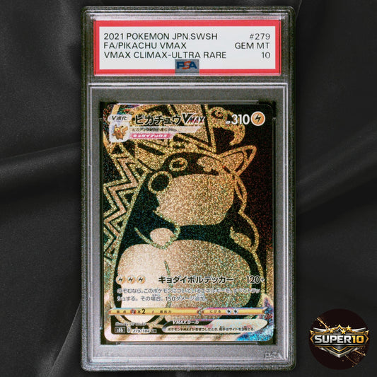 PSA 10 Pikachu VMAX UR 279/184 VMAX Climax Pokemon Card Japanese