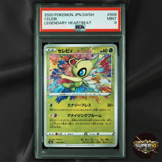 PSA 9 Celebi 009/076 Amazing Rare Pokemon S3a Legendary Heartbeat Japanese