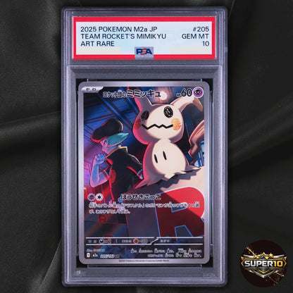 PSA 10 Team Rocket's Mimikyu AR 205/193 M2a MEGA Dream ex Pokemon Card