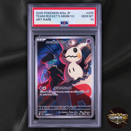 PSA 10 Team Rocket's Mimikyu AR 205/193 M2a MEGA Dream ex Pokemon Card