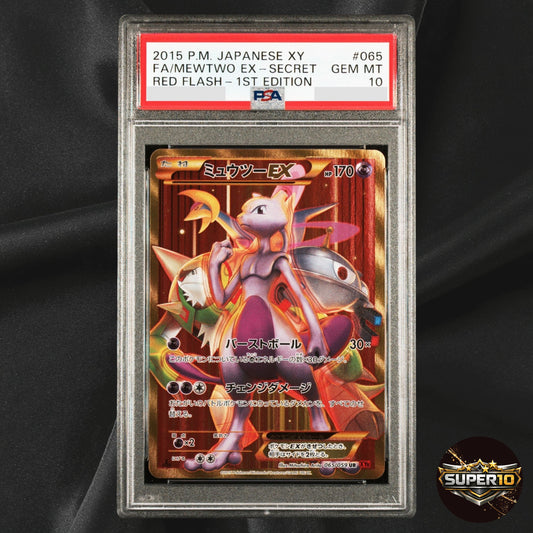 PSA 10 Mewtwo EX Secret 065/059 UR XY Red Flash Pokemon Card Japanese