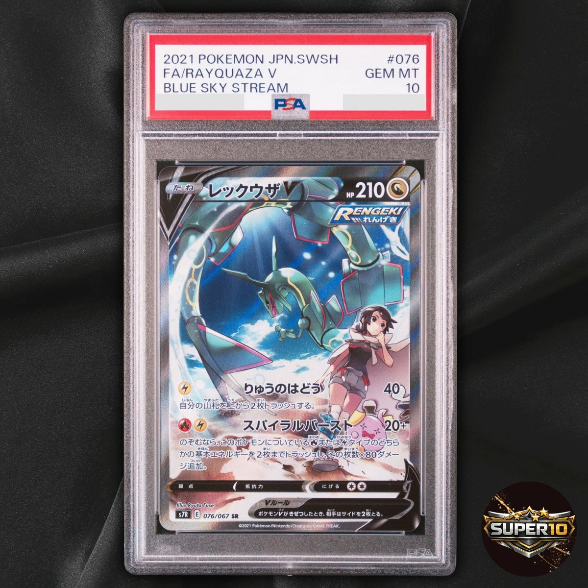 PSA 10 Rayquaza V FA SR Blue Sky Stream Japanese 076/067