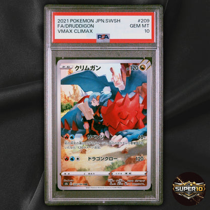 PSA 10 Druddigon CHR 209/184 VMAX Climax HOLO S8b Pokemon Card Japanese