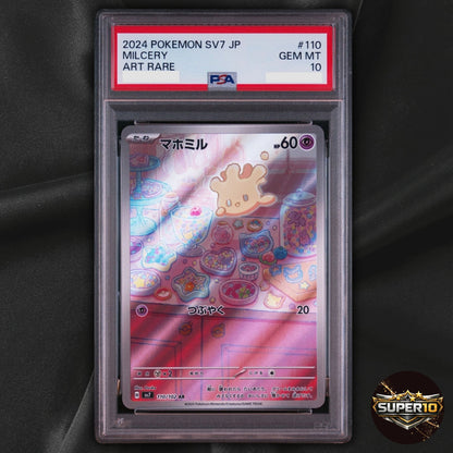 PSA 10 Milcery AR 110/102 Pokemon Card Japanese sv7 Stellar Miracle
