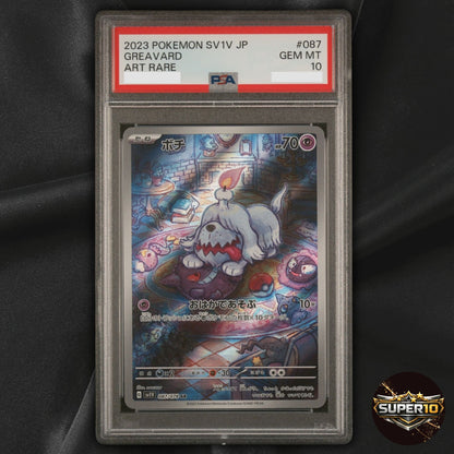 PSA 10 Greavard AR 087/078 Violet SV1V Pokemon Card Japanese