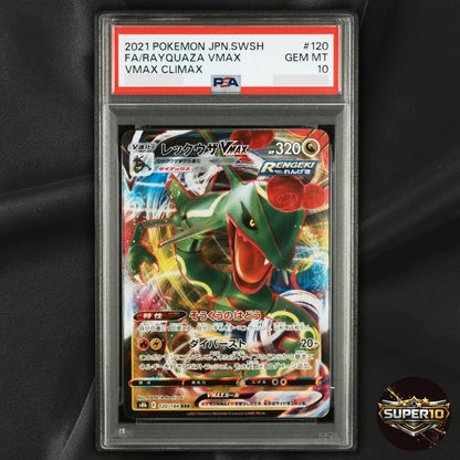 PSA 10 Pokémon TCG Rayquaza VMAX RRR 120/184 s8b Climax Japanese Holo