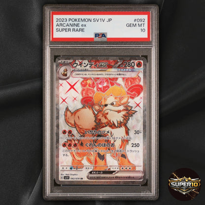 PSA 10 Arcanine ex SR 092/078 Violet ex SV1V Pokemon Card Japanese