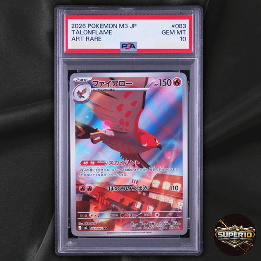 PSA 10 Talonflame AR 083/080 m3 Japanese Pokémon TCG Munikis Zero