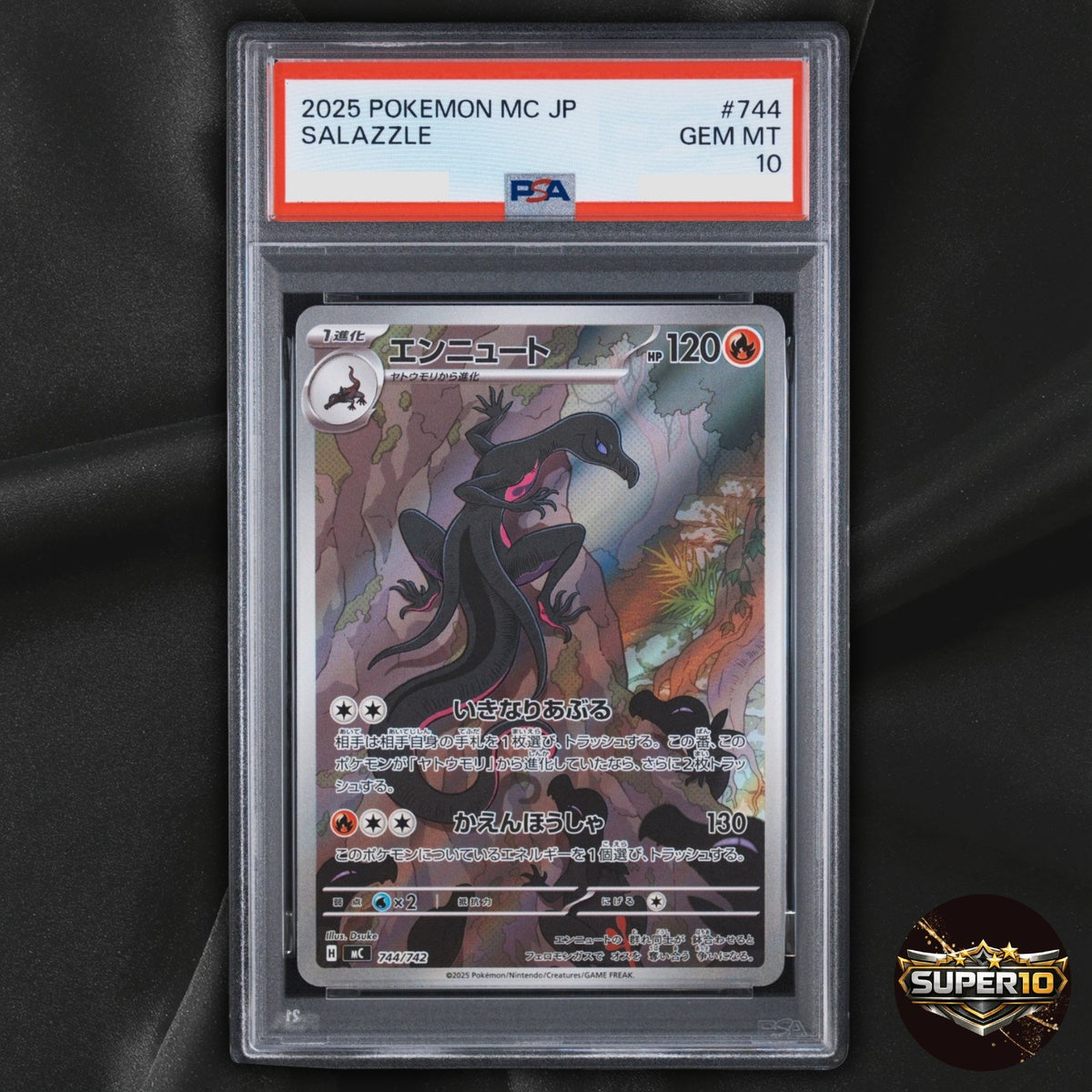 PSA 10 Salazzle AR 744/742 MC Start Deck 100 Battle Collection Pokemon Card