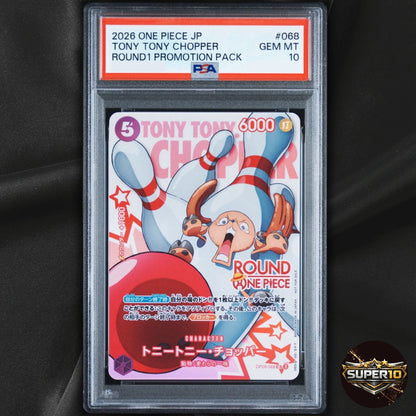 PSA 10 One Piece Card Game Chopper UC OP09-068 Round One Limited Promo Japanese