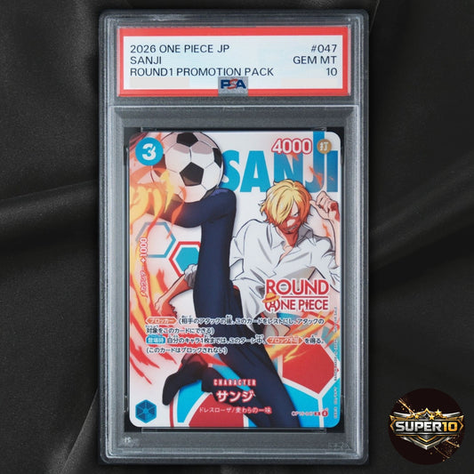 PSA 10 Sanji OP15-047 R ROUND1 Promo ONE PIECE Card Japanese