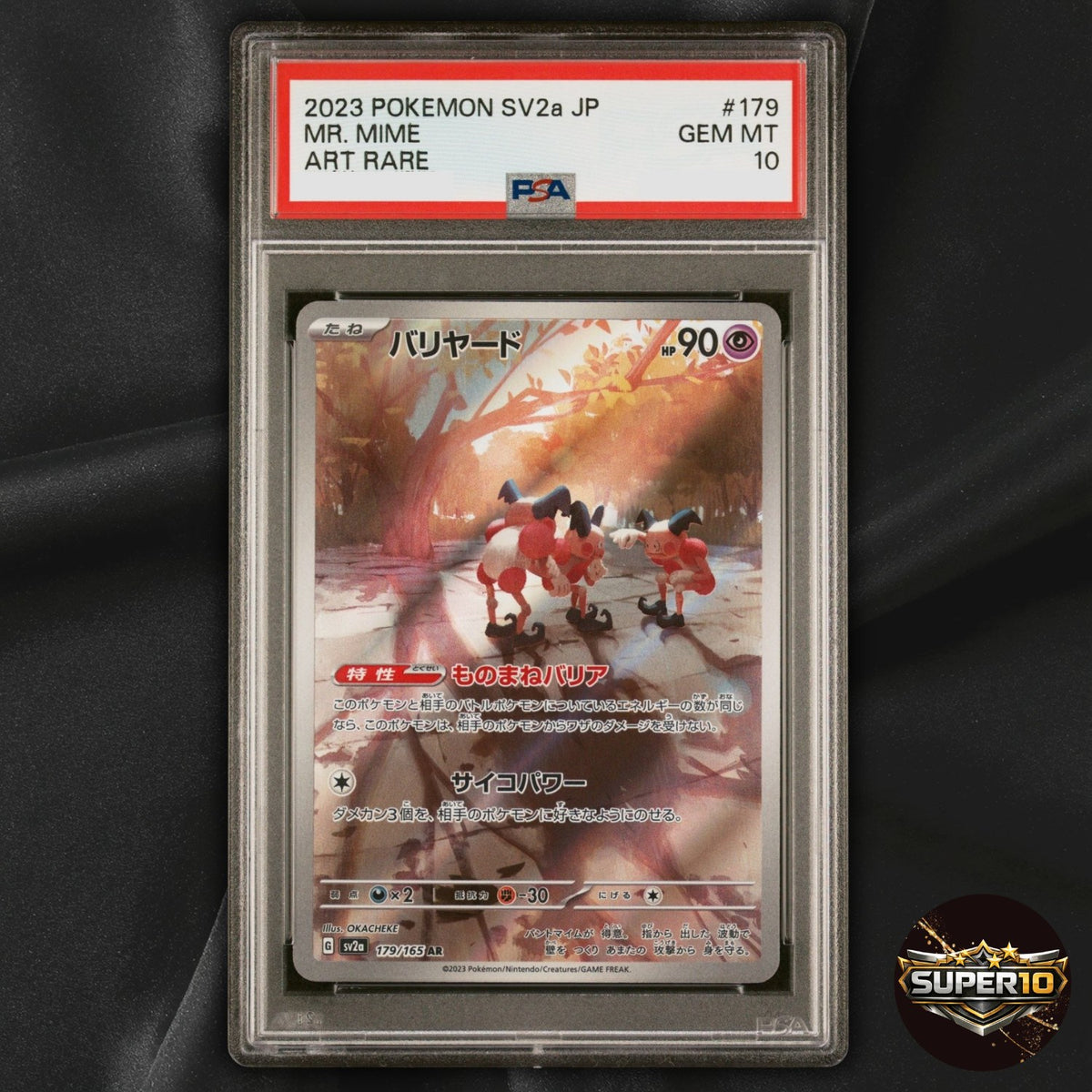 PSA 10 Pokemon 151 Mr. Mime AR 179/165 Scarlet & Violet Japanese