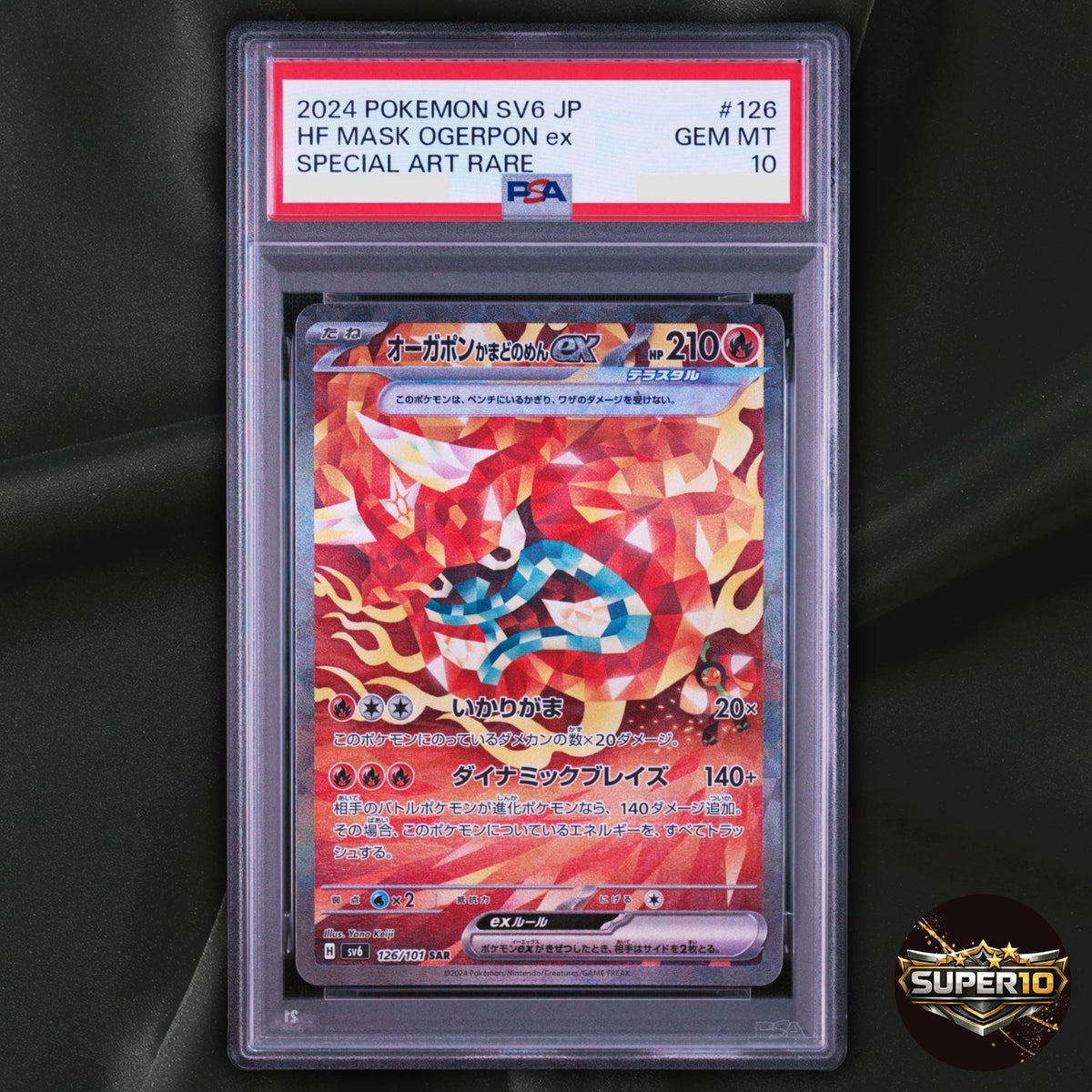 PSA 10 Hearthflame Mask Ogerpon ex 126/101 Mask of Change SAR Pokemon