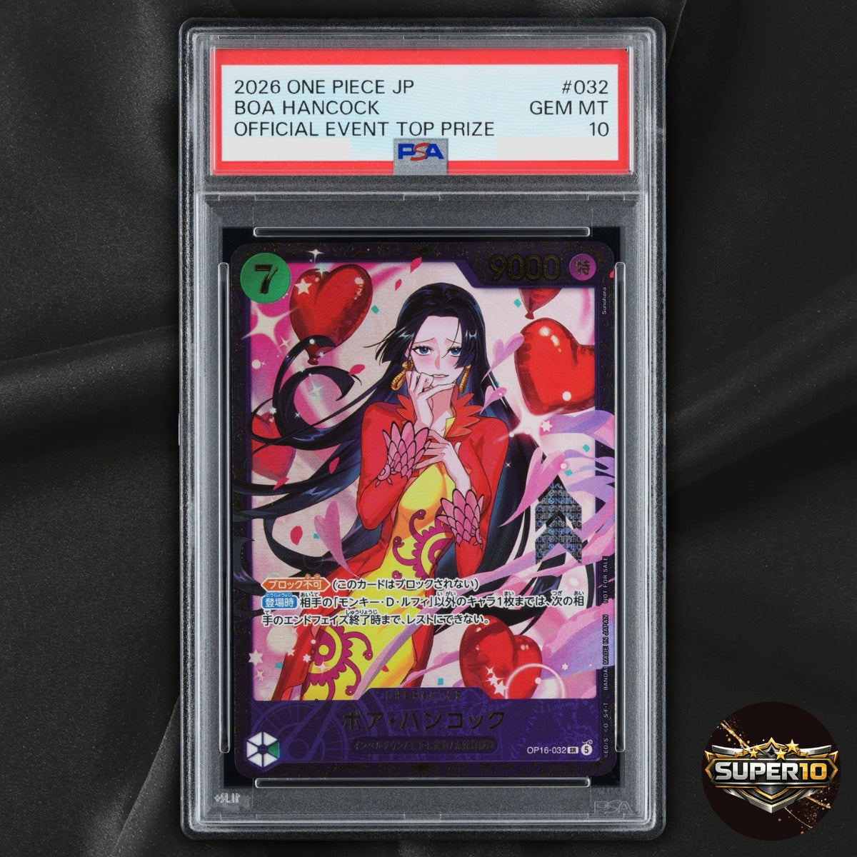 PSA 10 One Piece OP16-032 Boa Hancock Alt Art SR Japanese