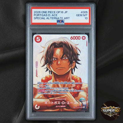 PSA 10 Ace SR-SPC ST15-005 The Time Of Battle ONE PIECE Card Japanese