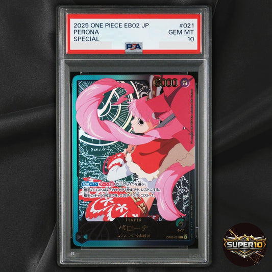 PSA 10 Perona Gold Text OP06-021 L Anime 25th Collection ONE PIECE TCG