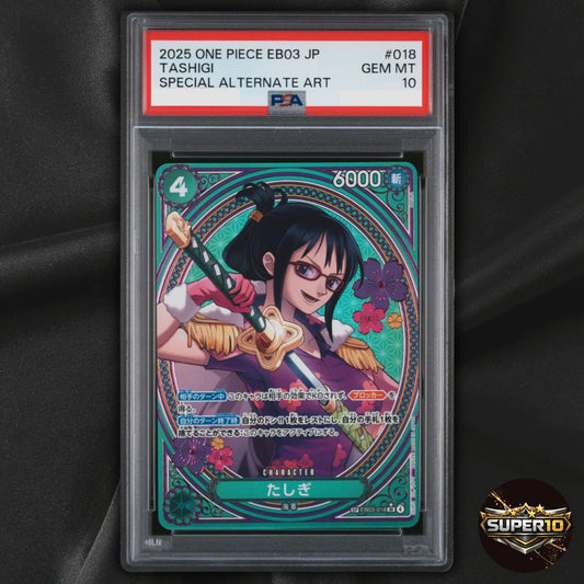 PSA 10 Tashigi (Alternate Art) EB03-018 Foil Extra Booster One Piece