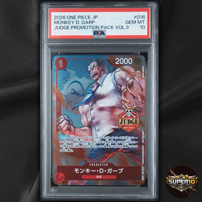 PSA 10 Monkey D. Garp OP13-016 R Judge Promo ONE PIECE Card Game Japanese