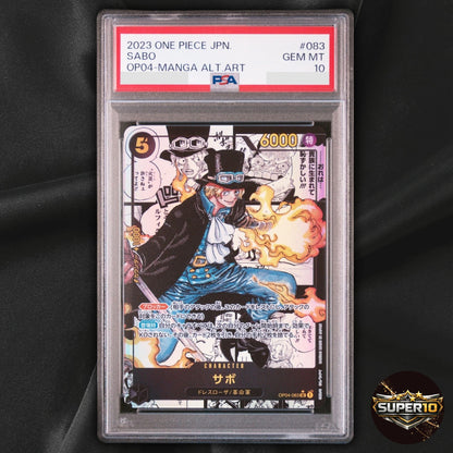 PSA 10 Sabo SR OP04-083 2nd SR SP Sabo Parallel Japanese