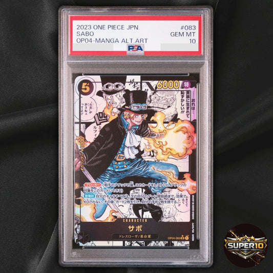 PSA 10 Sabo SR OP04-083 2nd SR SP Sabo Parallel Japanese