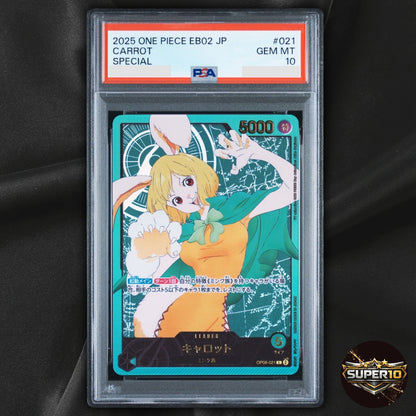 PSA 10 Carrot OP08-021 Anime 25th Collection ONE PIECE Card Japanese