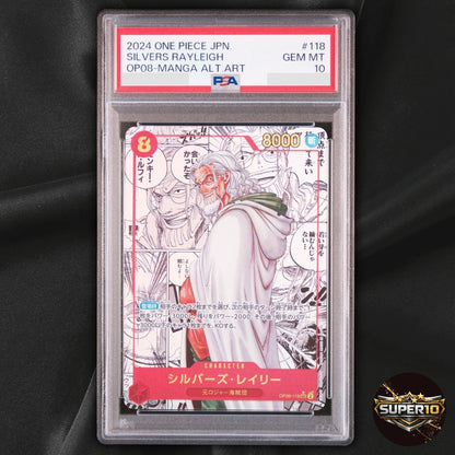 PSA 10 Silvers Rayleigh SEC-SP OP08-118 Comic Parallel One Piece