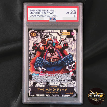 PSA 10 Marshall D. Teach OP09-093 SR SP Wanted Alt Art Japanese