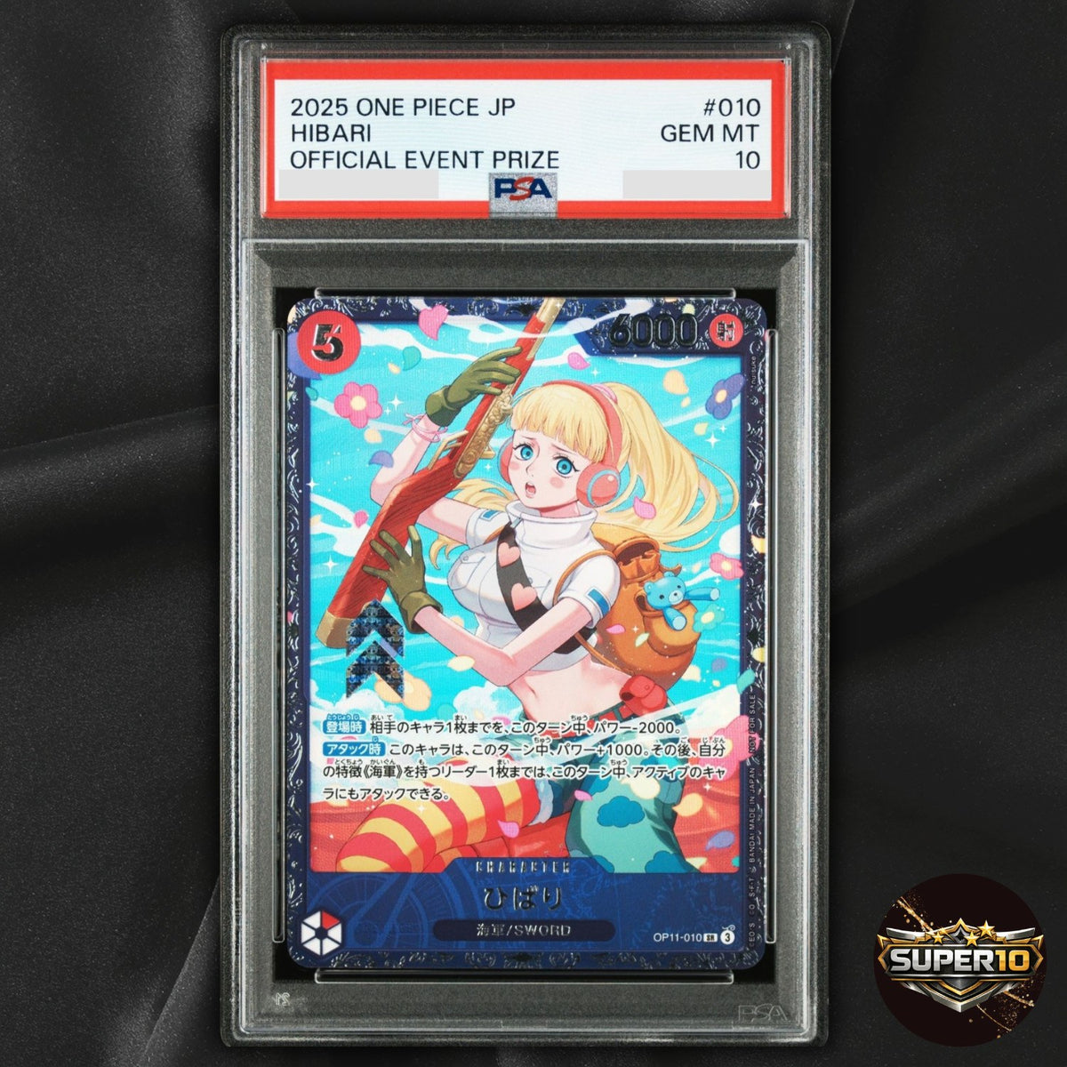 PSA 10 Hibari OP11-010 SR ONE PIECE TCG Card Game Japanese