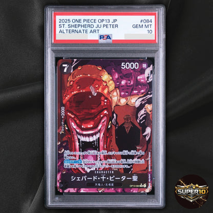 PSA 10 One Piece TCG St. Shepherd Ju Peter OP13-084 Alt Art Parallel Japanese