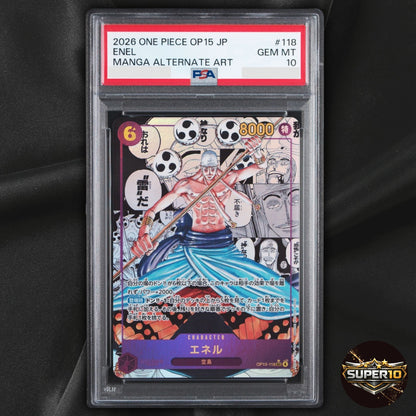 PSA 10 One Piece Enel OP15-118 SEC-SP Special Rare Japanese